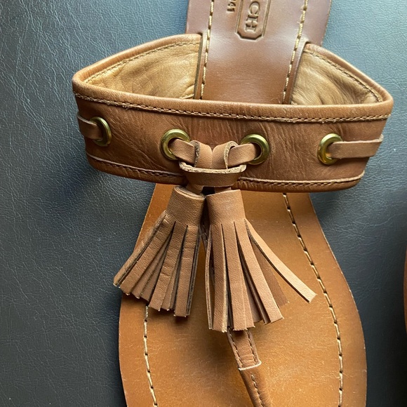 Coach “Sheena” leather tassel sandals - Picture 2 of 8